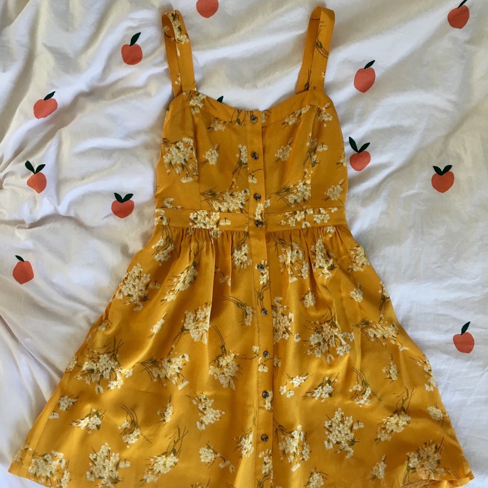Madewell Yellow Floral Dress